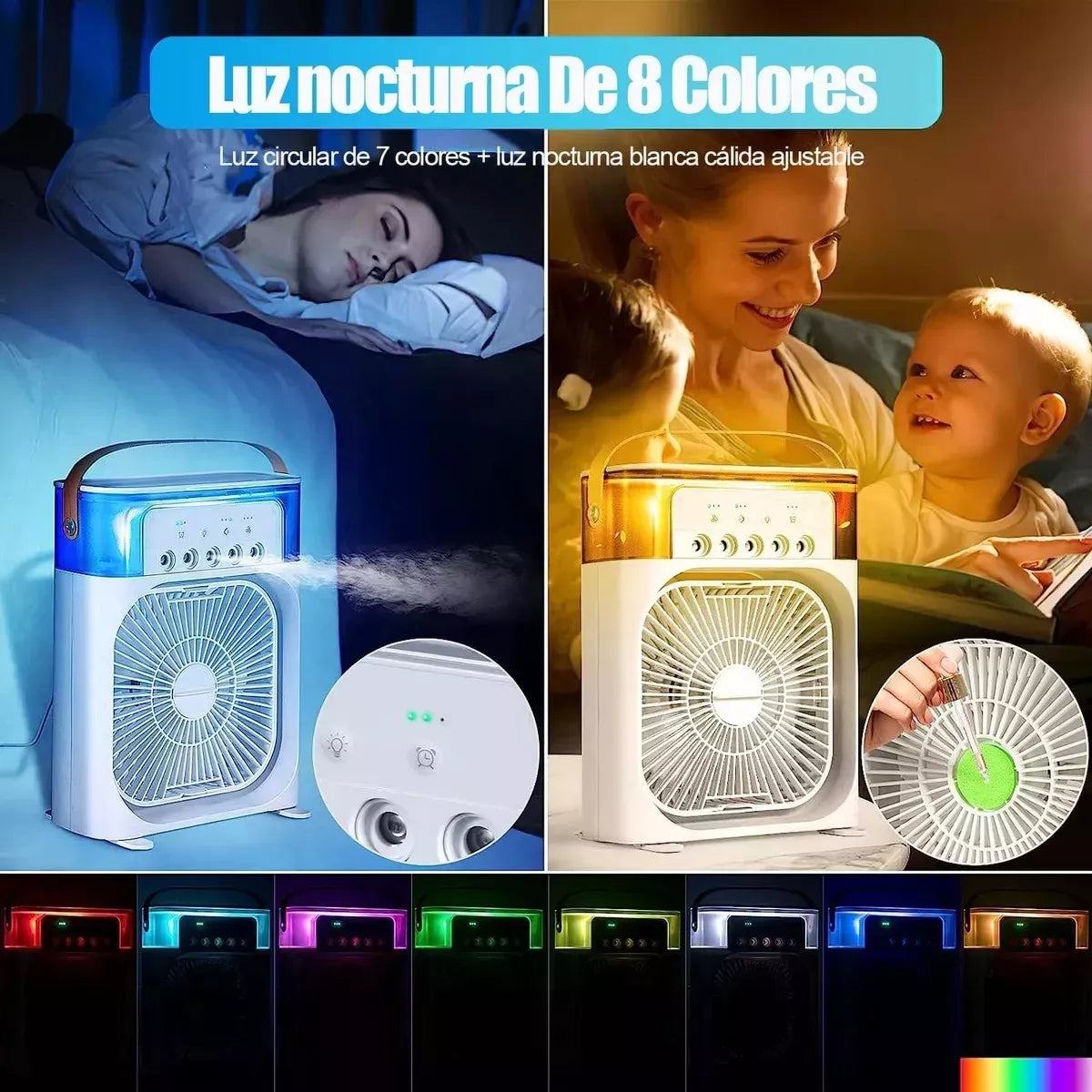 Ventilador Portátil Pro - Tu Solución Instantánea al Calor Refresca y Hidrata.