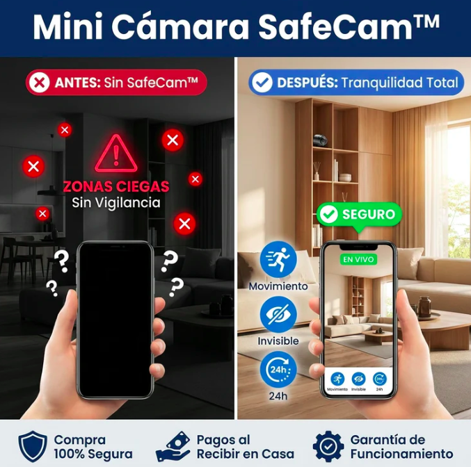 Mini Cámara Espía Full HD con Visión Nocturna – Discreta, Inalámbrica y Activada por Movimiento