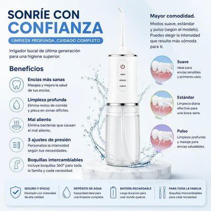 OralClean™ | Irrigador Bucal Eléctrico para una Limpieza Profunda Todos los Días