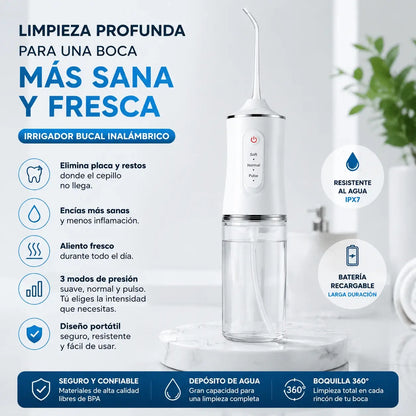 OralClean™ | Irrigador Bucal Eléctrico para una Limpieza Profunda Todos los Días