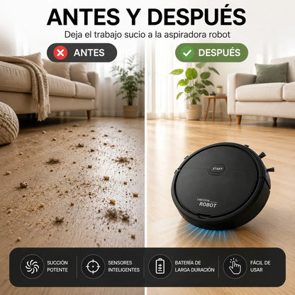 Aspiradora Robot De Limpieza Aspira, Barre y Trapea - Clean Bot Pro