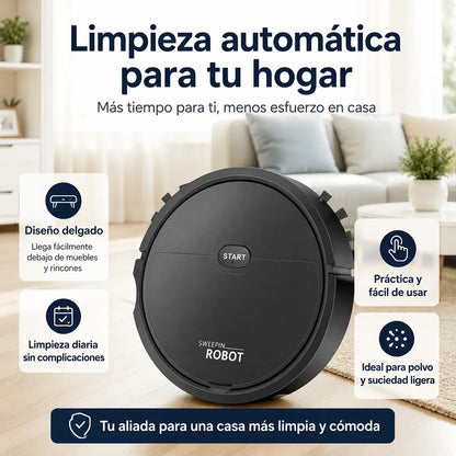 Aspiradora Robot De Limpieza Aspira, Barre y Trapea - Clean Bot Pro
