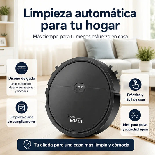 Aspiradora Robot De Limpieza Aspira, Barre y Trapea - Clean Bot Pro