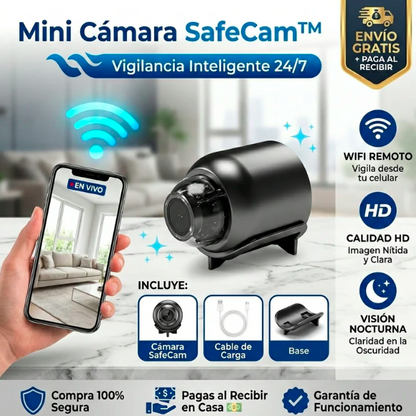 Mini Cámara Espía Full HD con Visión Nocturna – Discreta, Inalámbrica y Activada por Movimiento