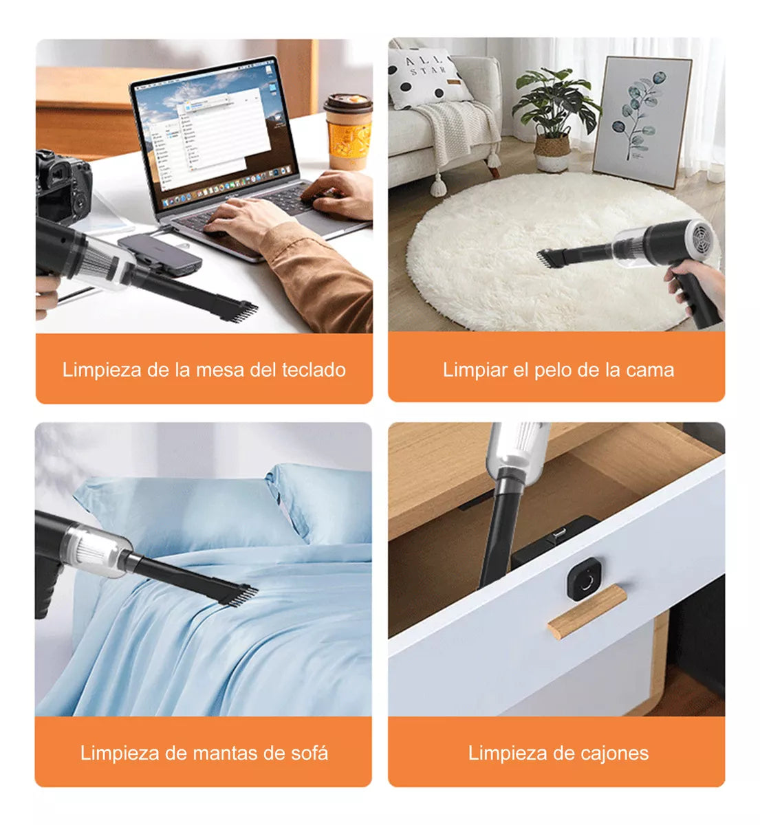 Limpieza de Alto Rendimiento: Aspiradora de Mano con Accesorios para Cada Rincón
