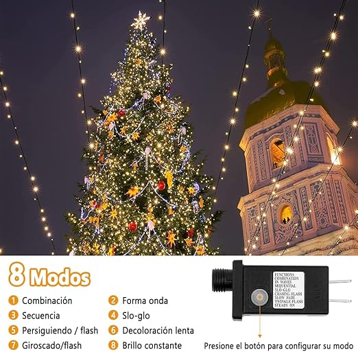 Luces de Navidad para Exteriores e Interiores 50 metros