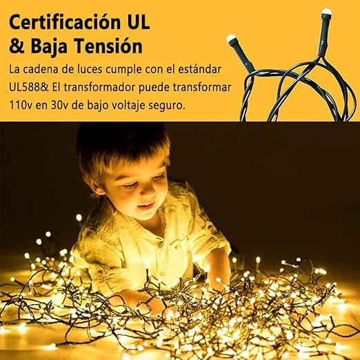Luces de Navidad para Exteriores e Interiores 50 metros