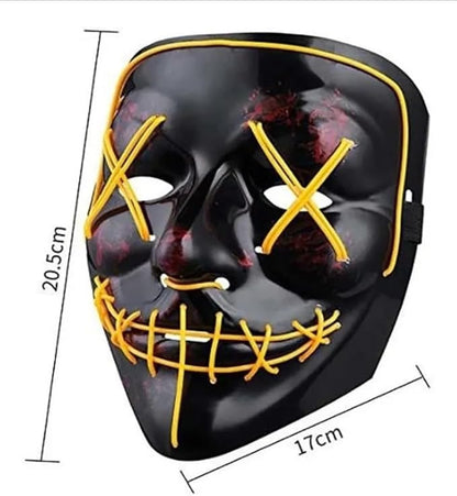 Máscara LED Neón Halloween - Terror y Estilo Único