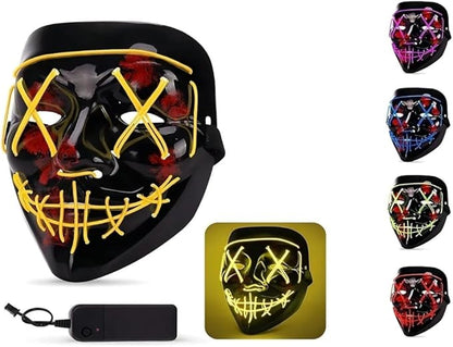Máscara LED Neón Halloween - Terror y Estilo Único