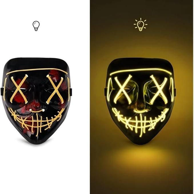 Máscara LED Neón Halloween - Terror y Estilo Único