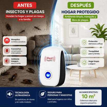 Repelente Ultrasónico – Despídete de Plagas Sin Químicos